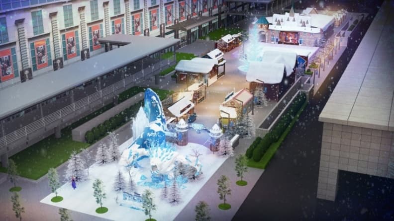 冰雪奇緣嘉年華全景示意圖，11月30日起至1月14日，於101水舞廣場舉辦。(圖由台灣華特迪士尼提供).jpg