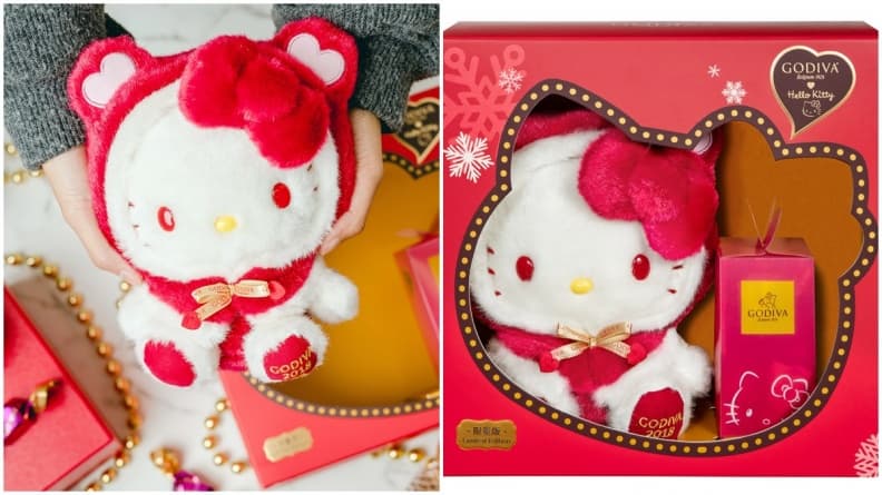秒殺限量款！耶誕款「Hello Kitty+GODIVA」松露巧克力，凱蒂貓粉絲必敗！