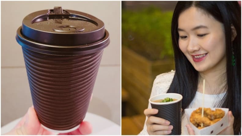 用喝的更有氣質!繼光香香雞推「咖啡杯麵線」 全台只有2間賣