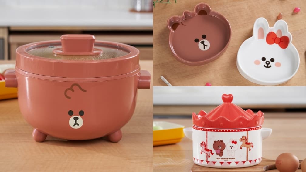 好想要!全聯8款「LINE FRIENDS」集點換購,先搶熊大料理鍋、旋轉木馬陶瓷碗