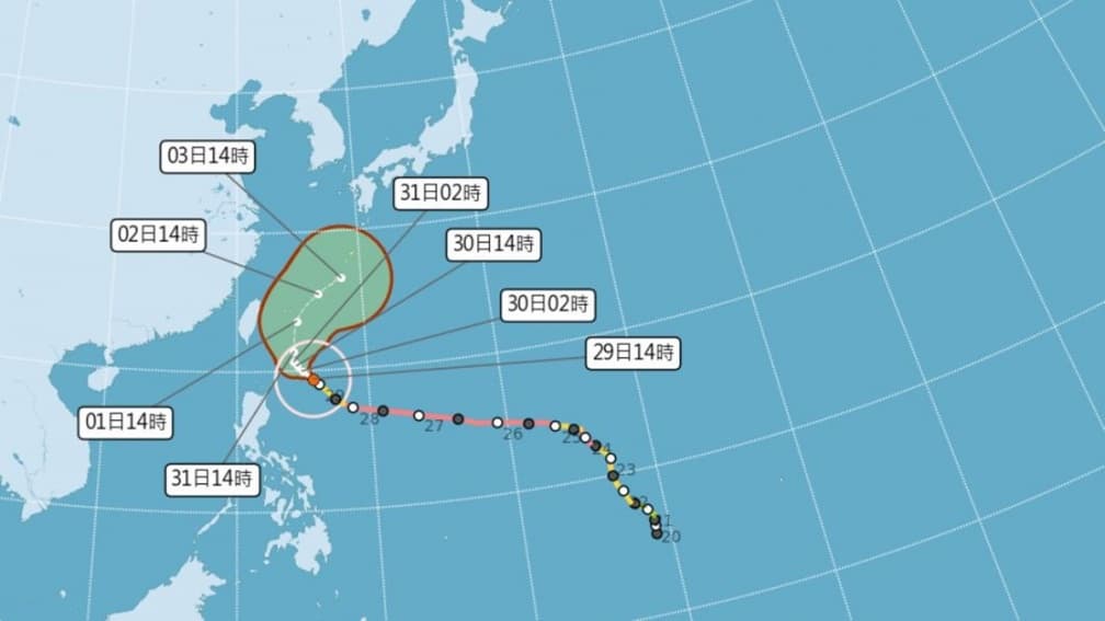 瑪娃來了!氣象局今晚20:30發布海上颱風警報,1圖看本週降雨分布 瑪娃來了!氣象局今晚20:30發布海上颱風警報,1圖看本週降雨分布