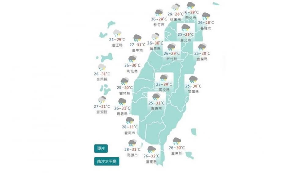 本週雨恐下一整週!滯留鋒面徘迴,各地皆有短暫陣雨或雷雨 本週雨恐下一整週!滯留鋒面徘迴,各地皆有短暫陣雨或雷雨