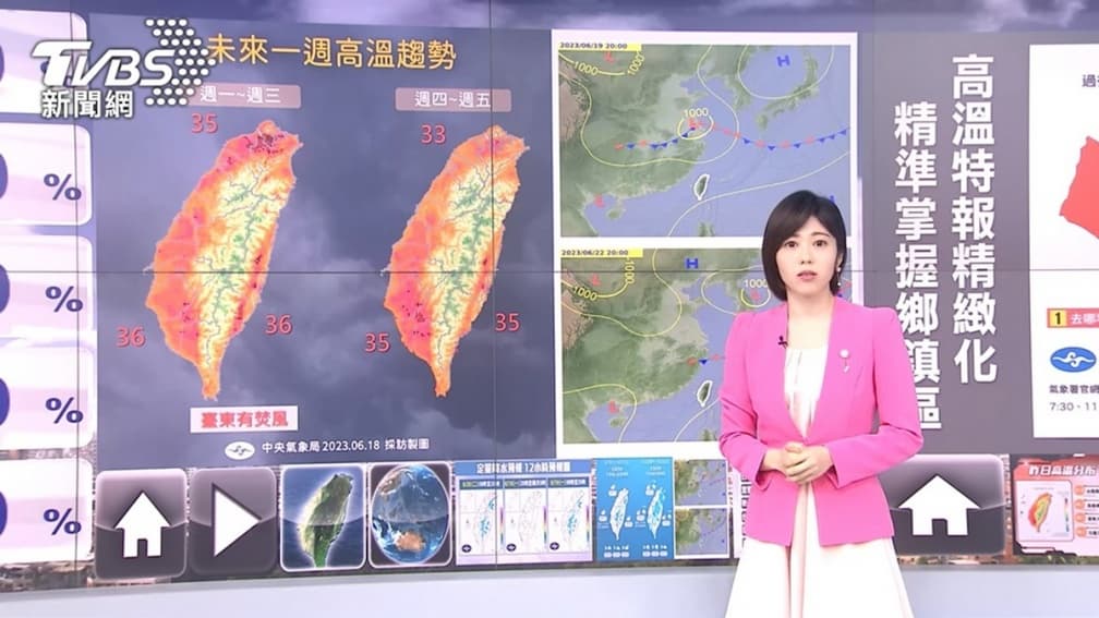 １圖看懂本週、端午天氣！高溫席捲13縣市，連假防午後局部雷陣雨