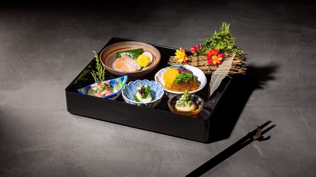 金月獨創以懷石料理中常見的前菜「八寸」作為套餐開場。（圖片來源：金月）