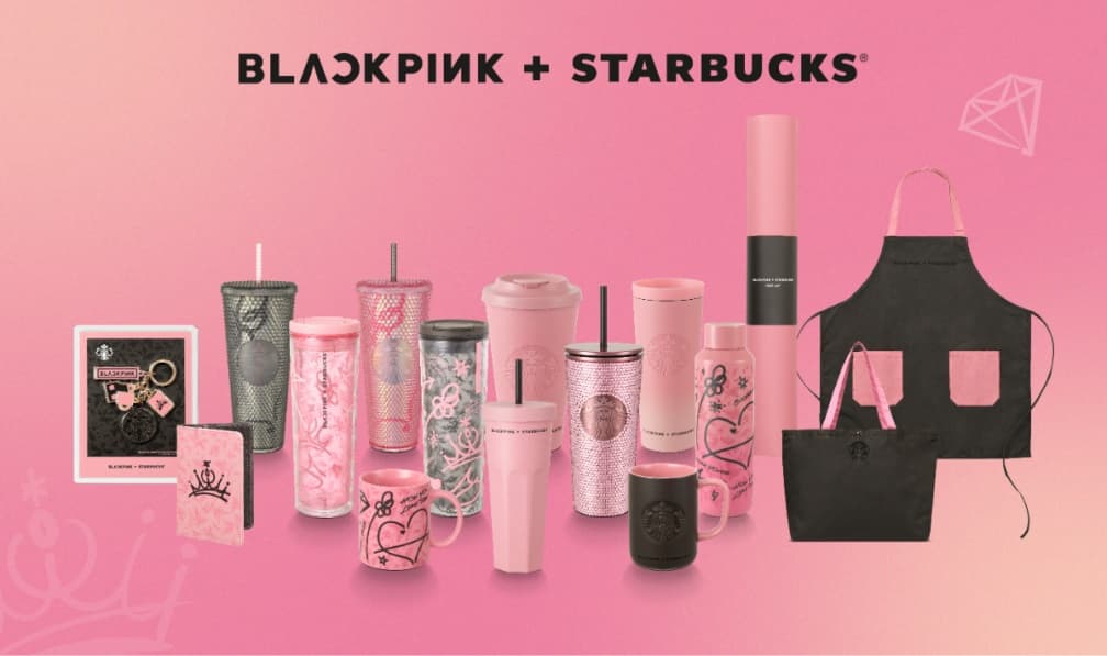 BLINK們快設鬧鐘！星巴克ｘBLACKPINK推限量聯名，星冰樂、18款周邊這天開搶