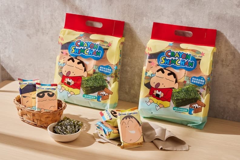 小白狗屋萌度爆棚！全聯「蠟筆小新造型海苔」限量開搶，還有澎派包３種角色