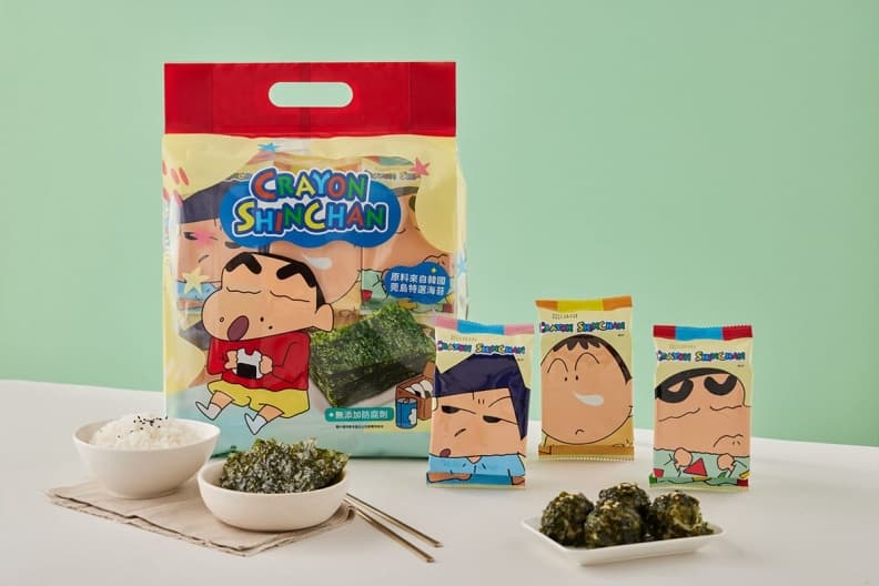 小白狗屋萌度爆棚！全聯「蠟筆小新造型海苔」限量開搶，還有澎派包３種角色