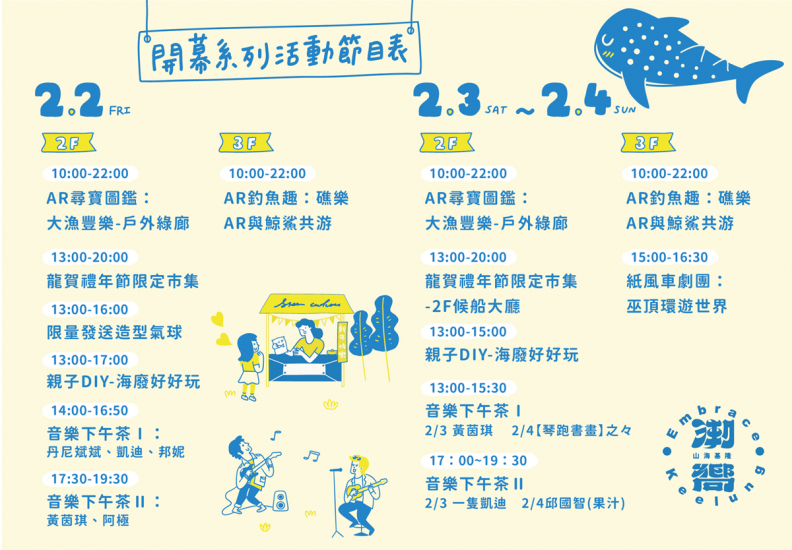 「最美海港商城」開幕了！７大餐飲、日系藥妝進駐，快閃３天免費市集快衝