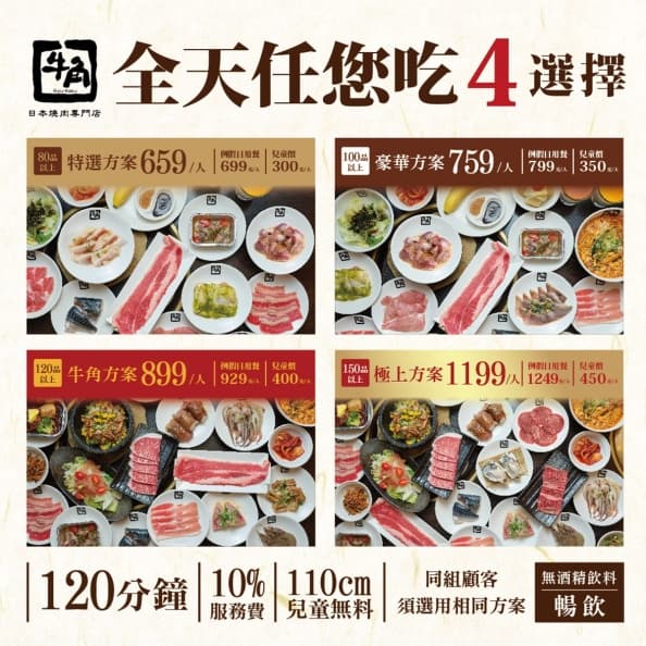快搶29元牛角燒肉吃到飽！嗑爽牛舌、牛小排現省1220元，再免費領百元折價券