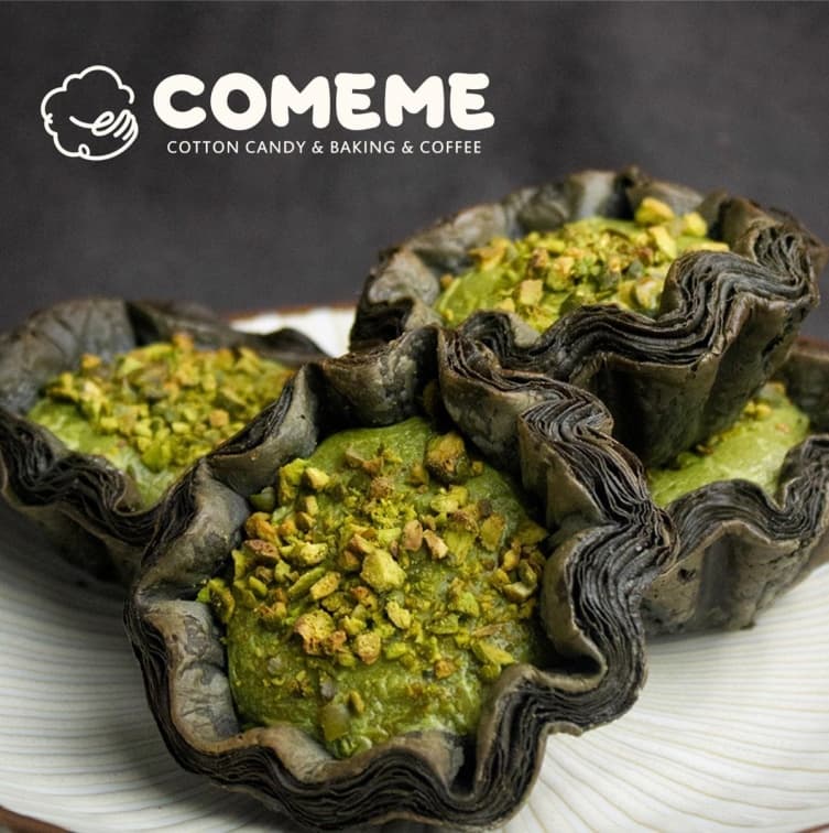 COMEME蛋塔有開心果口味。（圖片來源：COMEME臉書）