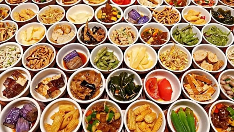 多款小菜吃到飽。（圖片來源：Darren蘋果樹旅遊玩樂誌）