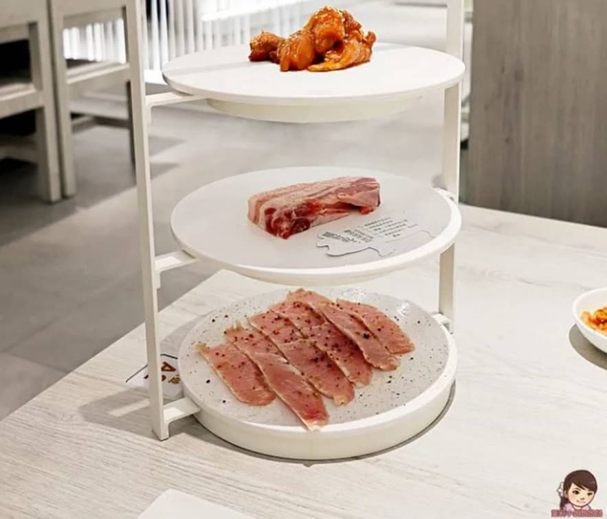 ▲三山燒肉的秘醬雞腿肉、厚切黑豚五花、松阪豬肉。（圖片來源：高雄美食。茉莉小姐說說話）