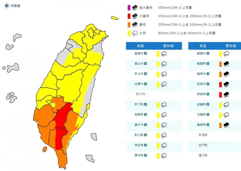 18縣市豪、大雨特報！週末慎防雨彈來襲、土石流，白鹿颱風最快這時生成