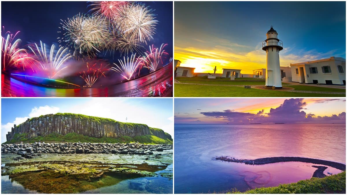 花火節必拍澎湖七大奇景：藍色珊瑚礁、海上煙花、奔騰岩瀑、天人菊海、燈塔夕照