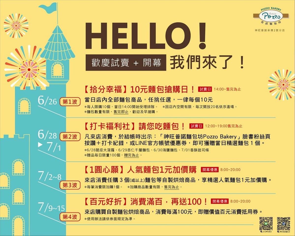 【新開店】就是今天！這家「飯店開的麵包店」全部都10元！連續20天都有各種大優惠