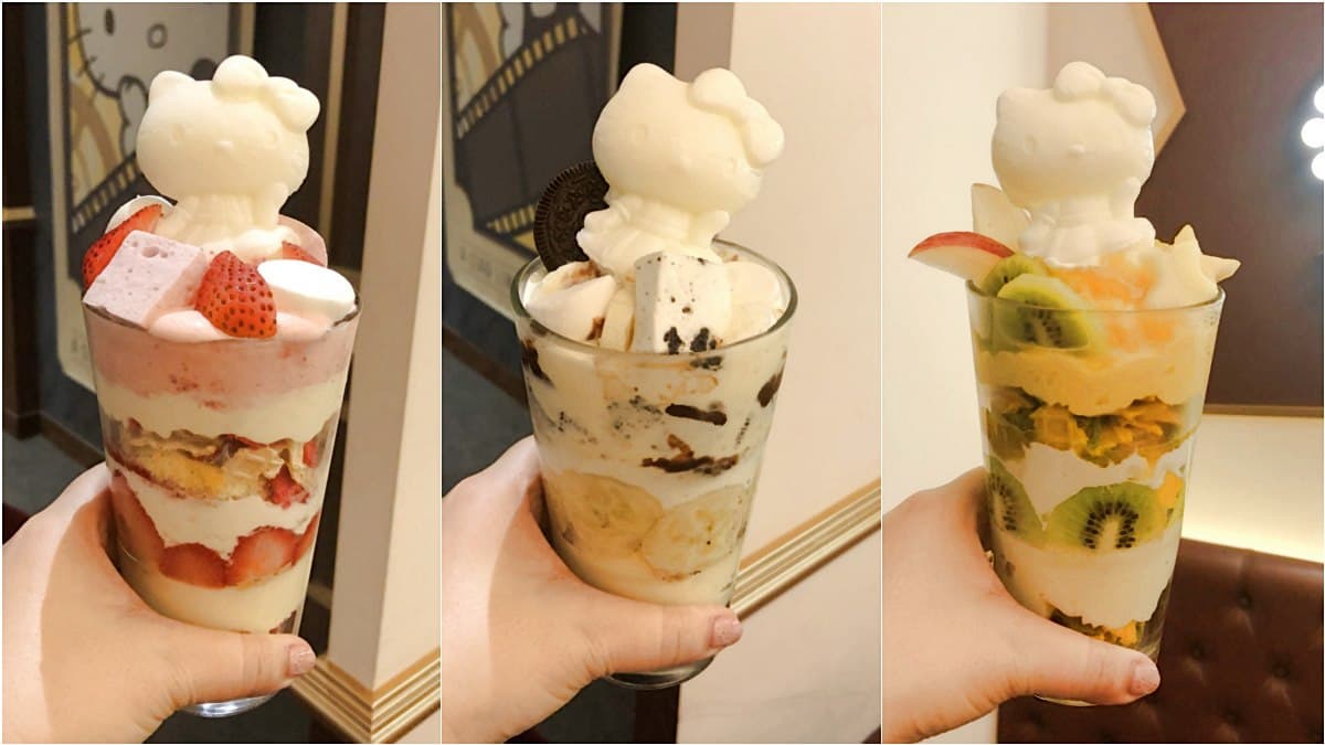 這冰超好拍：「Hello Kitty聖代」就在這家林口Kitty餐廳，吃飯免費送Kitty玻璃杯