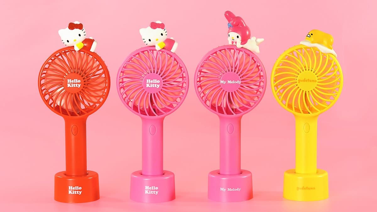 辦公室的少女快蒐集！「全台限量」手持風扇４款：Hello Kitty、蛋黃哥、美樂蒂