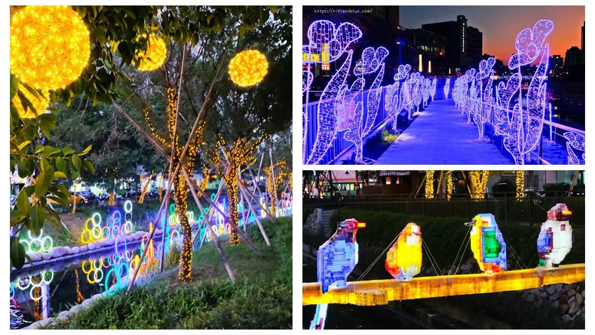 又要拍到沒電了！台中超美「綠川水岸光雕」27日登場   越晚越浪漫