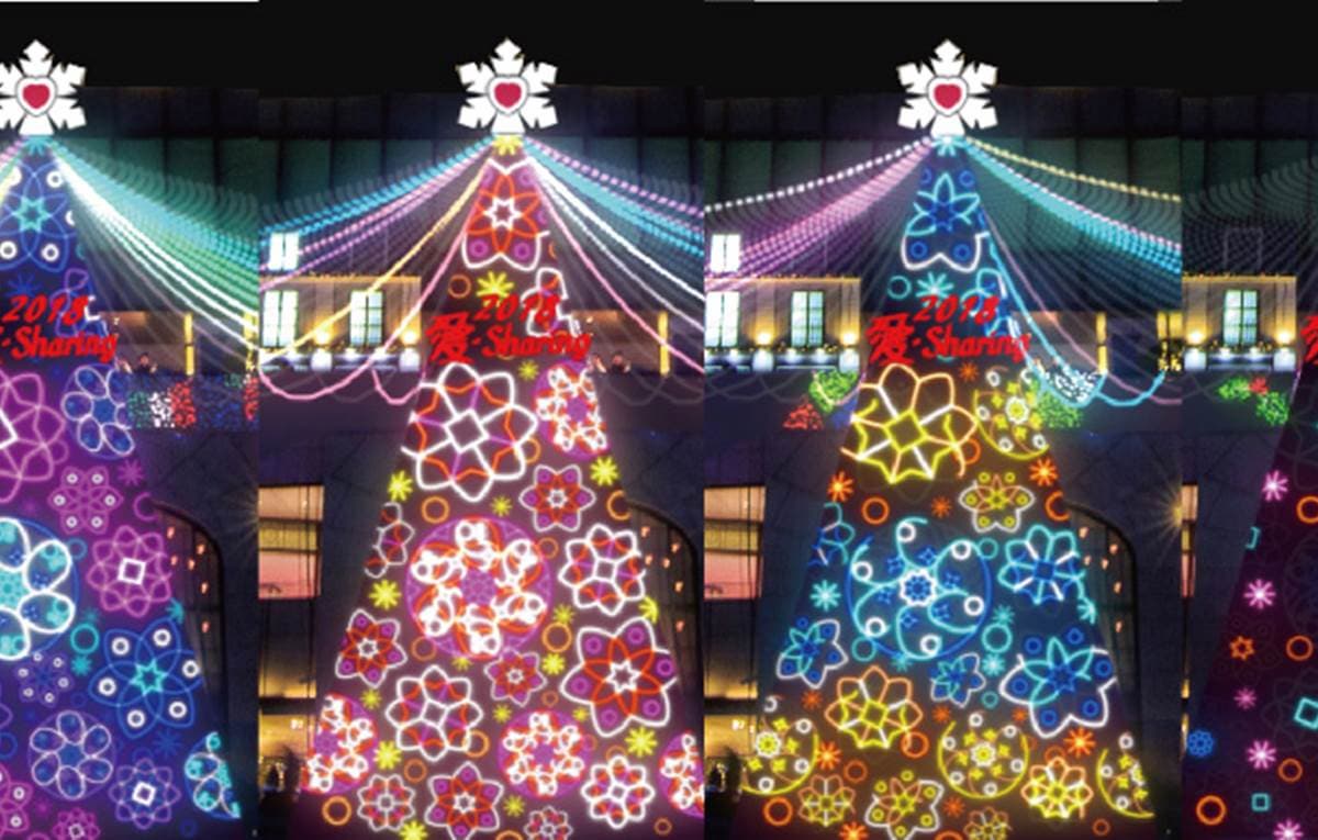 這棵18公尺「粉紅耶誕樹」竟然有「樹洞」？全台3處耶誕點燈搶先拍