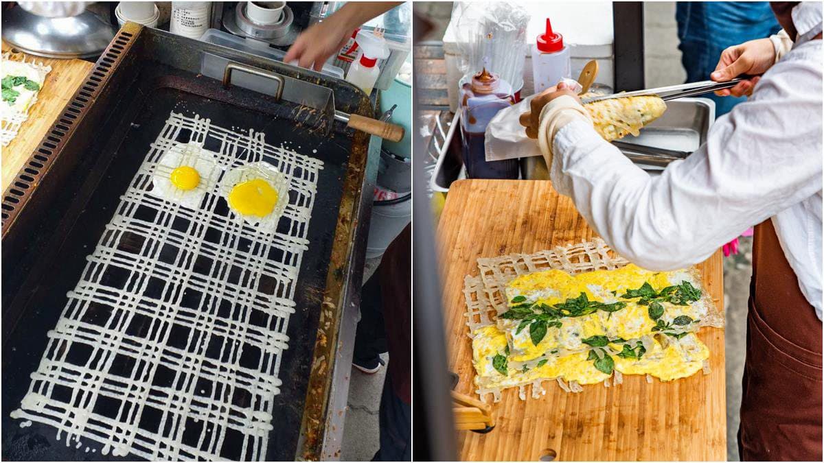 【新開店】Burberry蛋餅吃過嗎？格紋花樣古早味蛋餅，加超香蔥油飯有夠飽