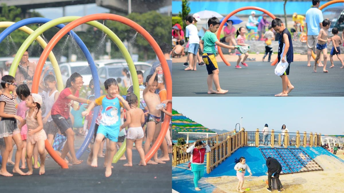 小孩天堂！大佳河濱公園「戲水區」，連續4個月免費玩水啦