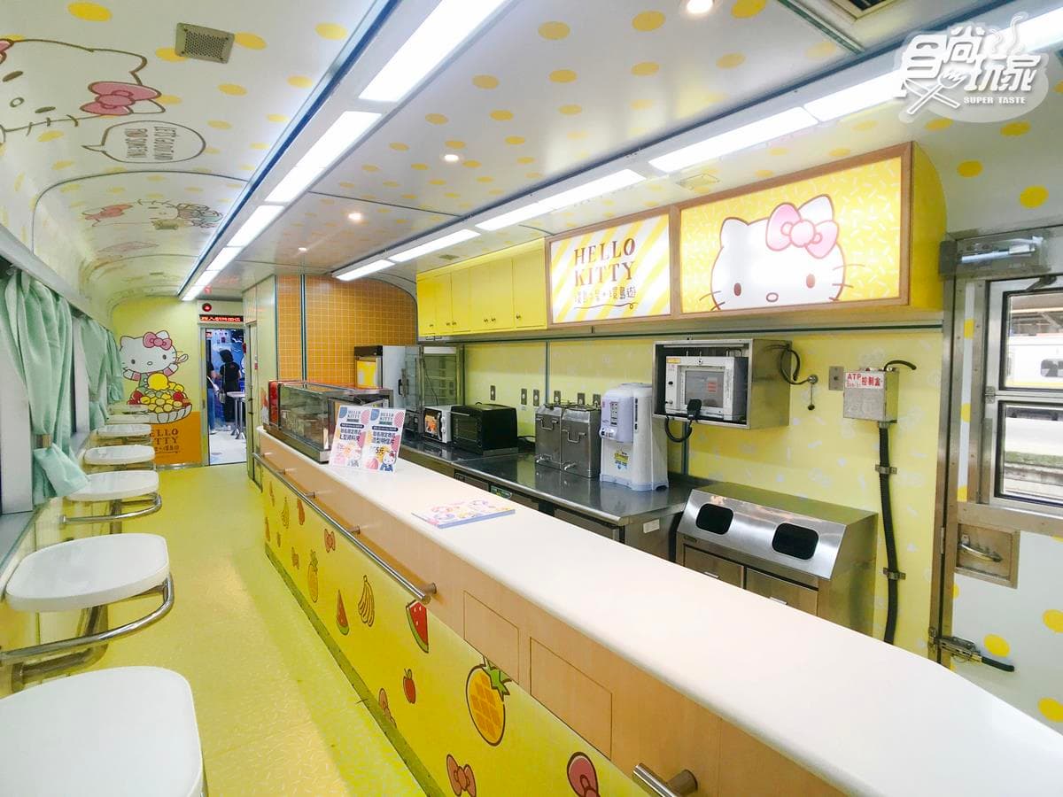 全新列車「Hello Kitty」環島之星曝光！卡拉OK車廂、飲料喝到飽吧檯