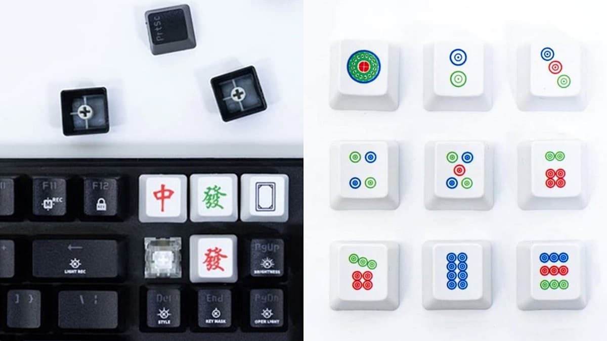 上班「手癢」不用怕！超有FU「麻將鍵盤帽」讓你邊打電腦邊出牌