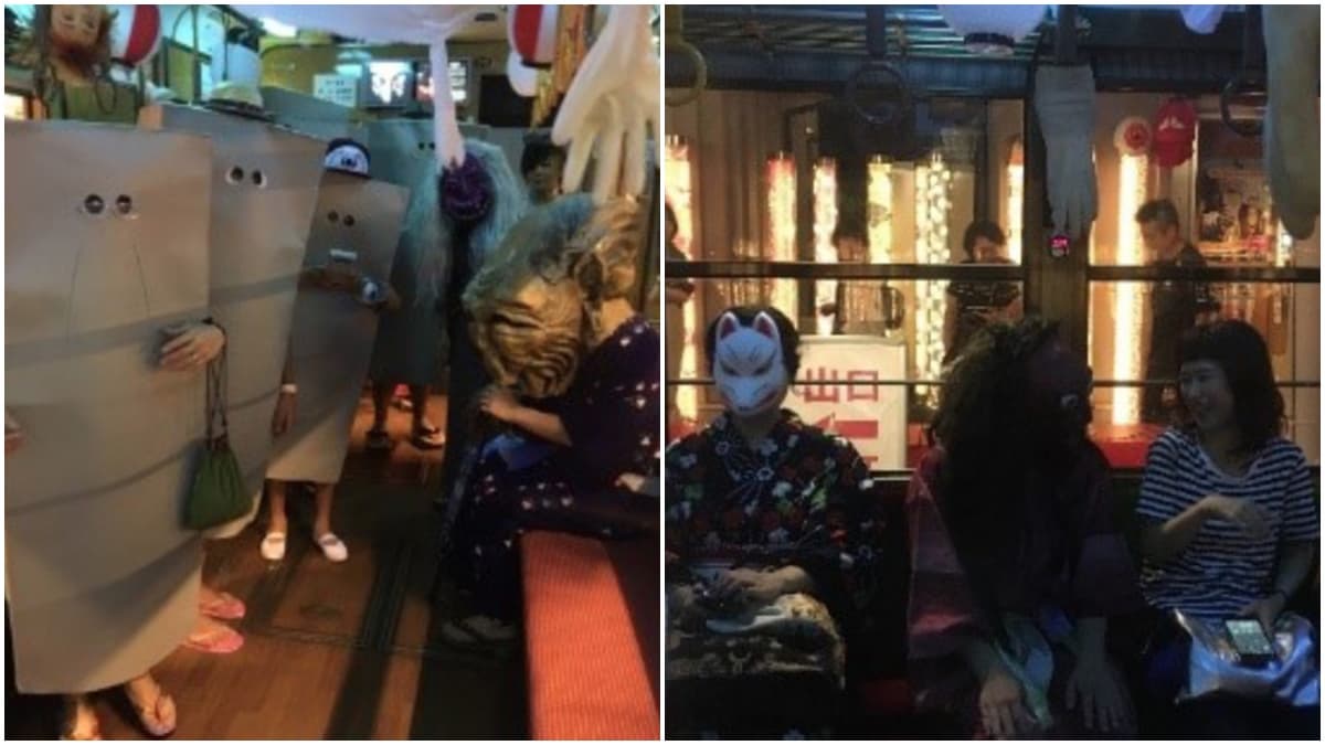 千手垂降、群魔登車！京都妖怪、觀音列車齊開，網嚇：「會被超渡吧」