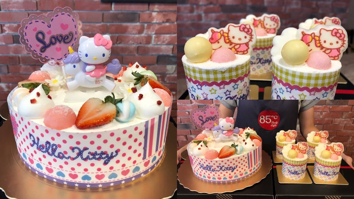 萌到超燒心！最新「Hello Kitty飛天獨角獸公仔蛋糕」，85度C限定開賣