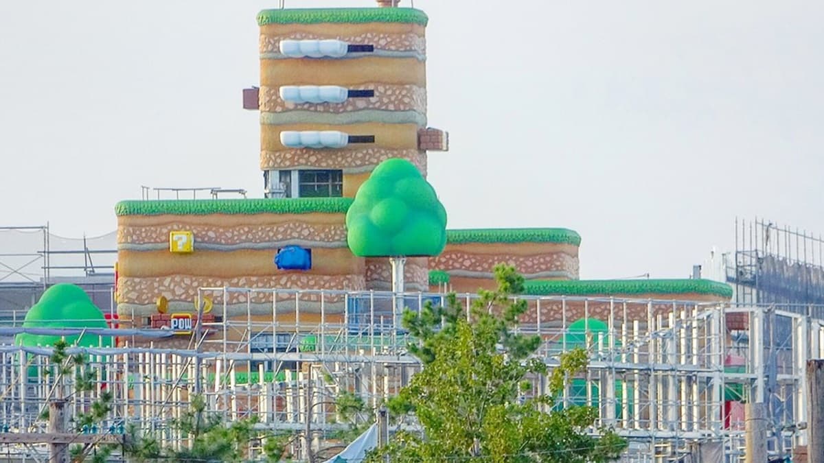 整座王國浮出來！大阪環球「任天堂樂園」將開幕，巨樹、金幣、問號方塊全曝光