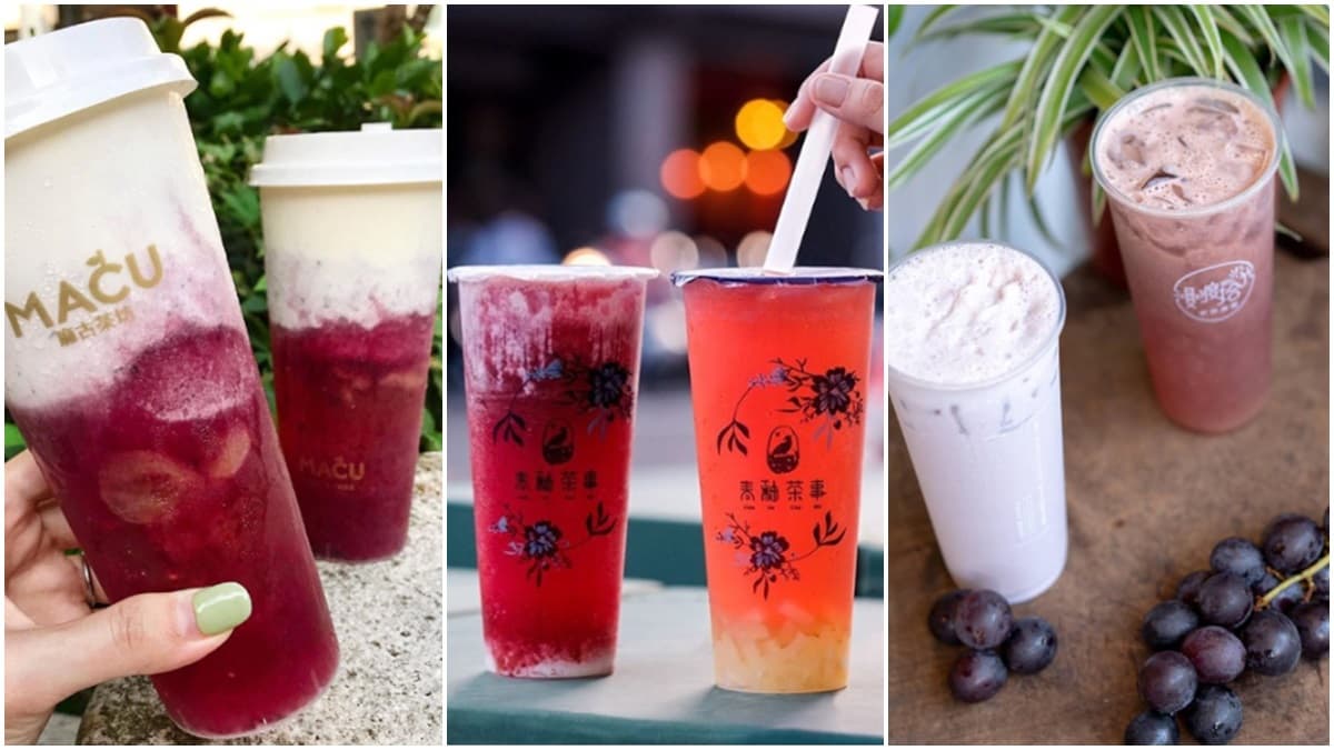 Dcard、臉書都在瘋的手搖飲！「芝芝葡萄」超夢幻紫漸層，店員崩潰：夢裡都在做