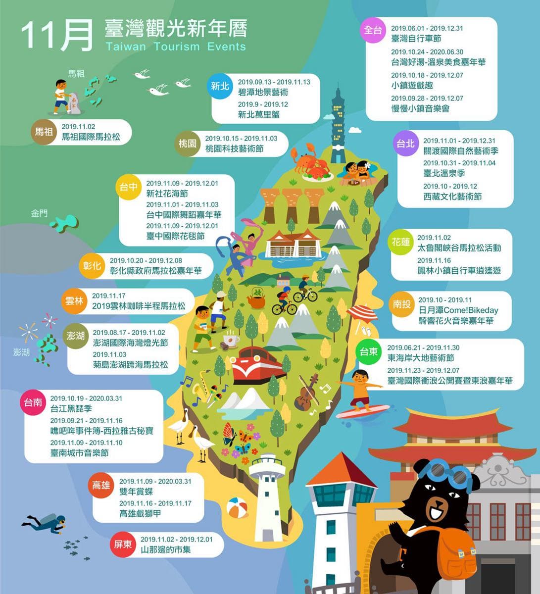 一張圖看懂全台11月哪好玩!賞幾米「超級月亮」、花毯節找「小王子」、看水上花火 一張圖看懂全台11月哪好玩!賞幾米「超級月亮」、花毯節找「小王子」、看水上花火