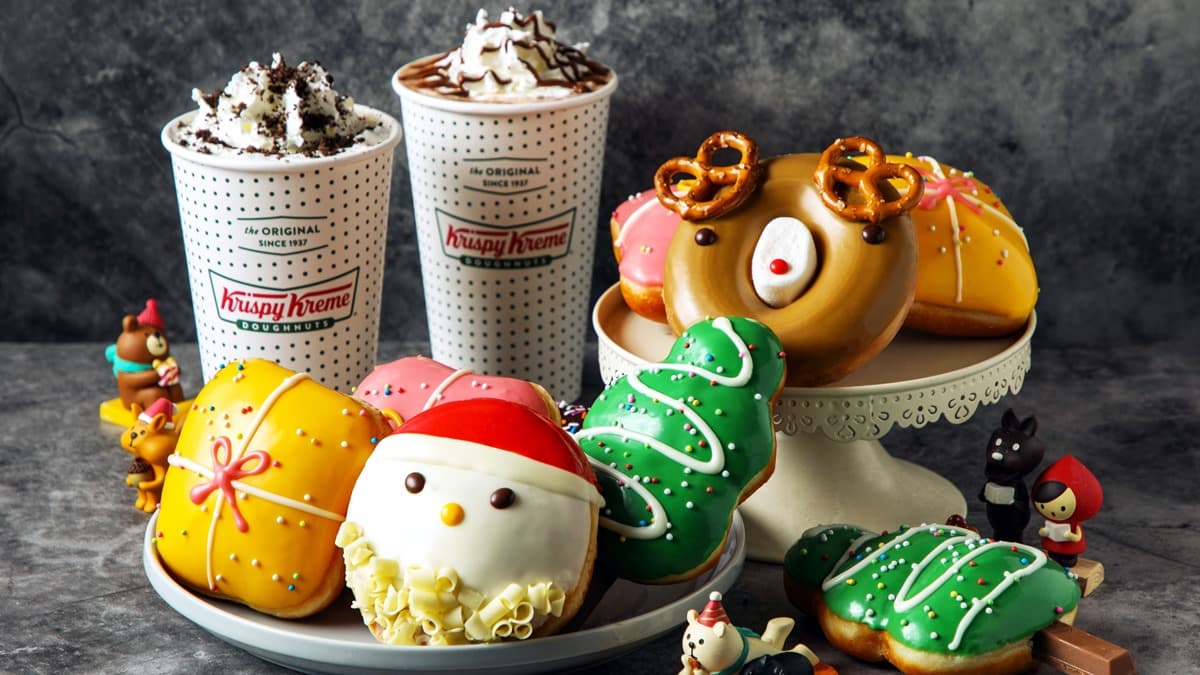 這天買一送一快筆記!Krispy Kreme推限量耶誕禮盒,胖乎乎耶誕老人+Q彈麋鹿必搶