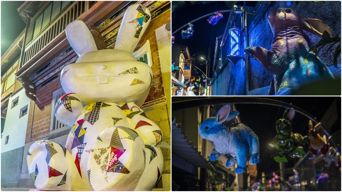 月津港燈節前先玩!150隻萌兔打造台南兔兔巷,鹽水區「月之美術館」開跑