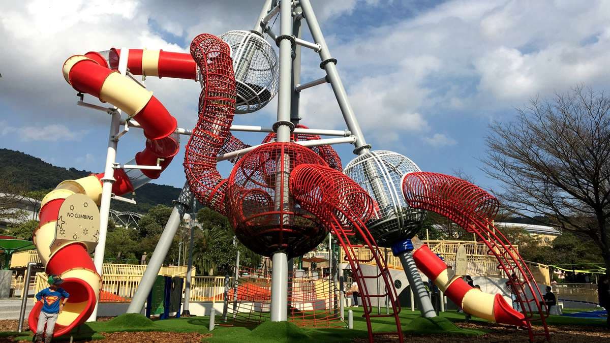 天母小孩新樂園!9公尺高棒球主題溜滑梯,沙坑、溜索都想玩