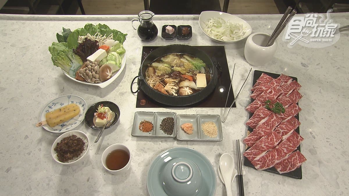 高雄厲害壽喜燒！盤克夏豬肉堪稱「豬界神戶和牛」，配和牛滷肉飯超銷魂