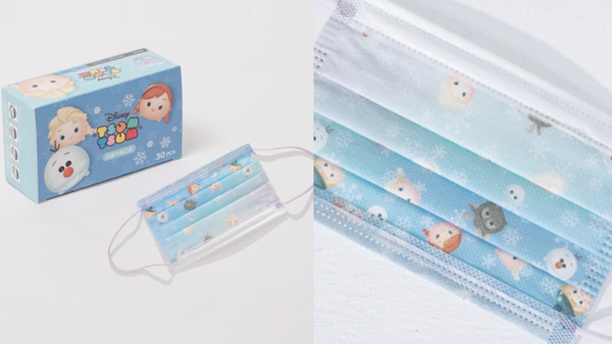 迪士尼粉快搶!「中衛Tsum Tsum口罩」今日首開賣,雪寶、冰雪姐妹圖案萌翻