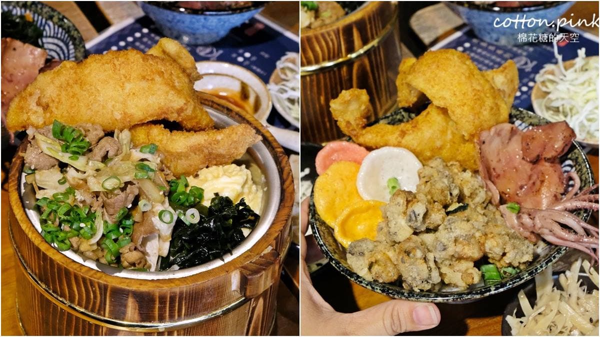 超澎派！台中爆料系丼飯鋪滿蚵仔酥、Q脆魷魚，還可加點配餐享海陸雙拼