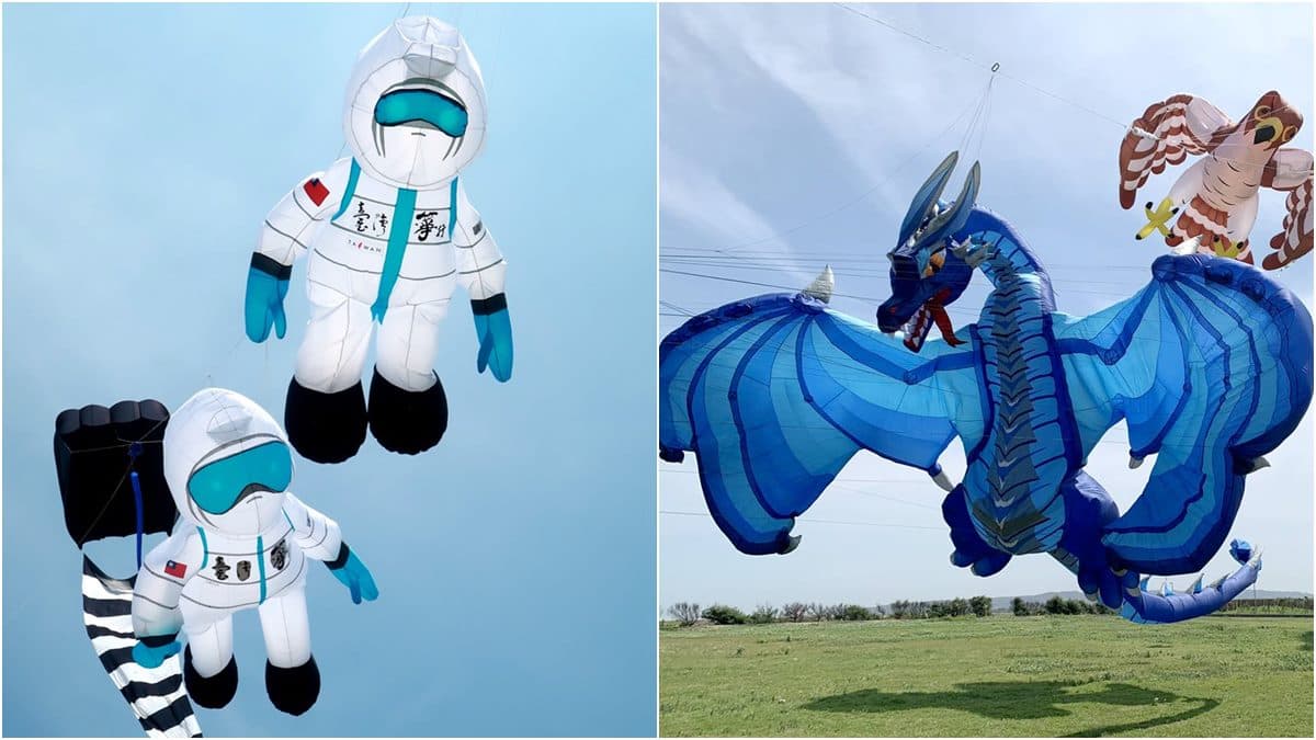 16米長巨型飛龍,太空人也升空!新竹風箏節啟動,廢電池免費換限量風箏
