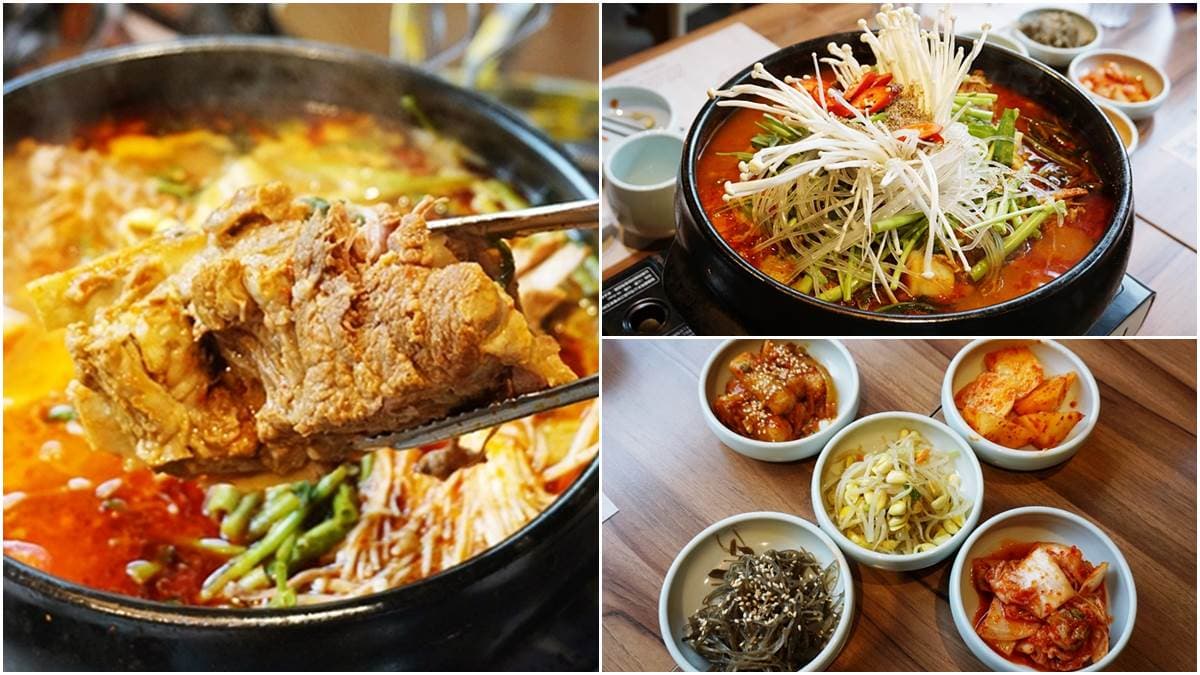 免飛韓國台北也吃得到！道地「馬鈴薯排骨湯」輕輕一掰骨肉分離，還有5種小菜無限點