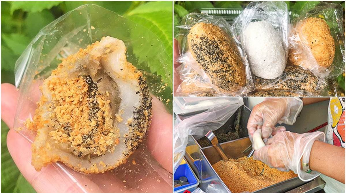 一顆只要13元！高雄古早味手工麻糬Q軟爆餡，綜合版一口吃到3種料
