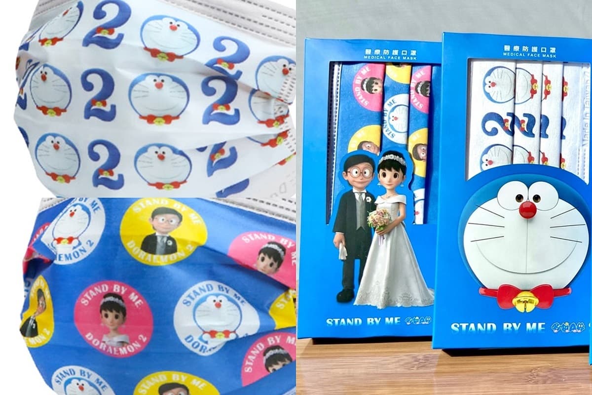 最新3款「哆啦A夢口罩」這天開賣!竟出現大雄、靜香「結婚版」,還有哆啦A夢頭貼款