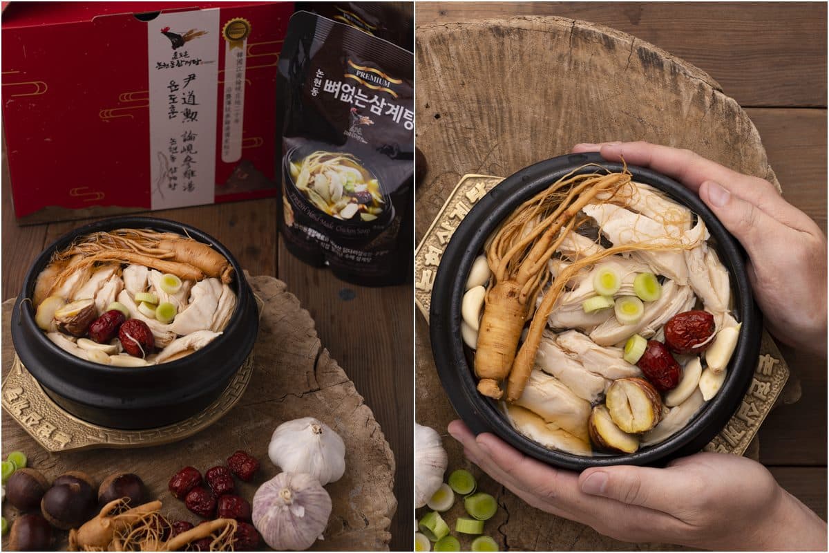 一秒置身韓國食堂！國民美食「尹道勲論峴蔘雞湯」登台，大嗑去骨雞腿肉、莞島郡鮑魚