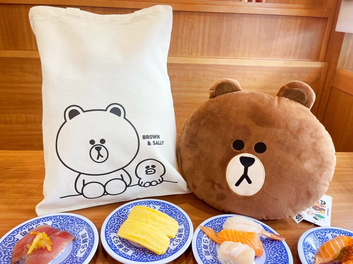 藏壽司最新「LINE FRIEND扭蛋」來了！加碼集點免費換「熊大帆布袋」與「熊大抱枕」