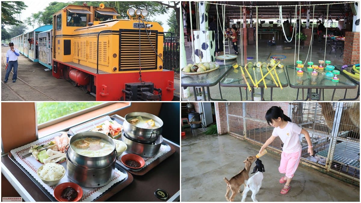 玩一整天也不膩！台南「乳牛的家」搭五分車、餵小動物，還能在火車車廂吃鮮奶火鍋
