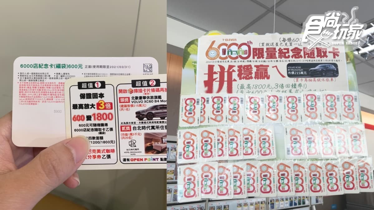 首創「福袋隨取卡」張張有獎搶翻！小七6000店狂優惠：第二件6折、最高爽拿3倍回饋金