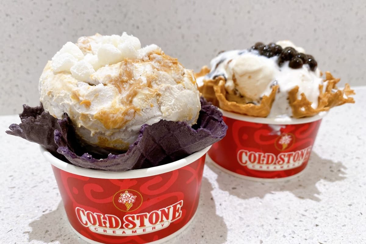 紫色系脆餅太夢幻！COLD STONE「大甲芋頭花生麻糬」第２杯50元，再吃波霸冬瓜牛奶