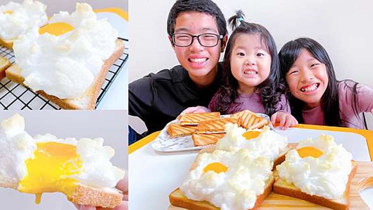 搞定孩子們的下午茶!在家做超療癒「雲朵蛋吐司」,料理初心者也能上手