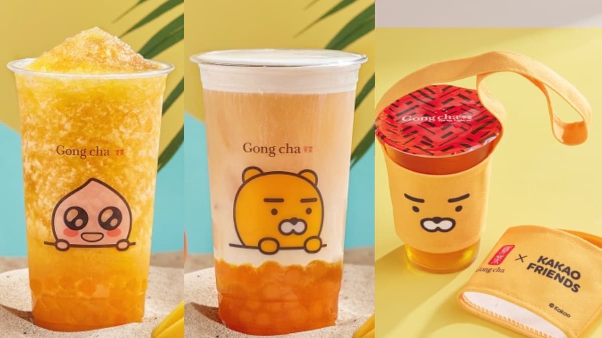寶石般的「芒果珍珠」來了！貢茶xKAKAO芒果季３飲品，加購有超Q「萊恩飲料提袋」