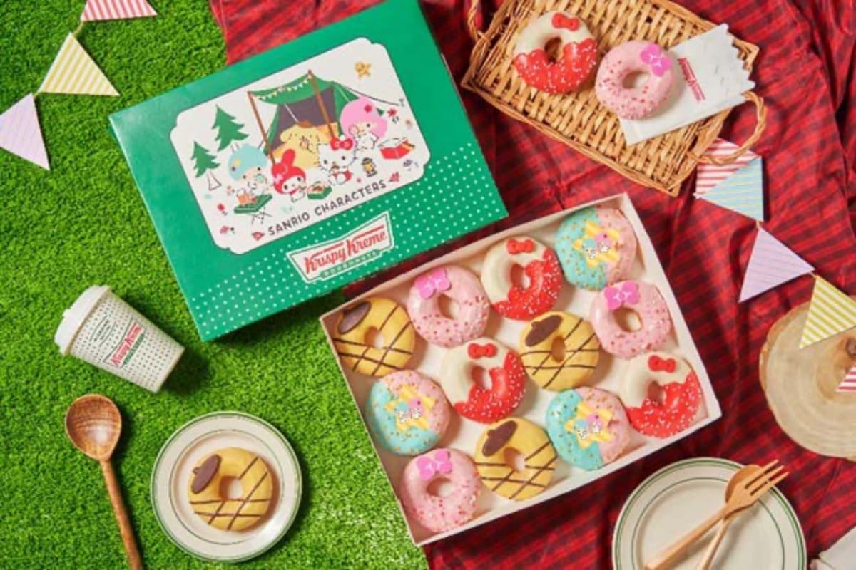 Kitty控開吃！Krispy Kreme推４款「三麗鷗」甜甜圈，12入現省130元、飲料再折15元